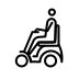 man in motorized wheelchair