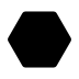 horizontal black hexagon 