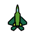 up-pointing military airplane