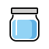 jar with blue content