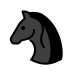 black chess knight