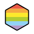 rainbow hexagon