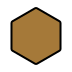 brown hexagon