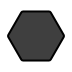 horizontal black hexagon 
