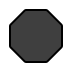 horizontal black octagon