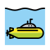 submarine under water